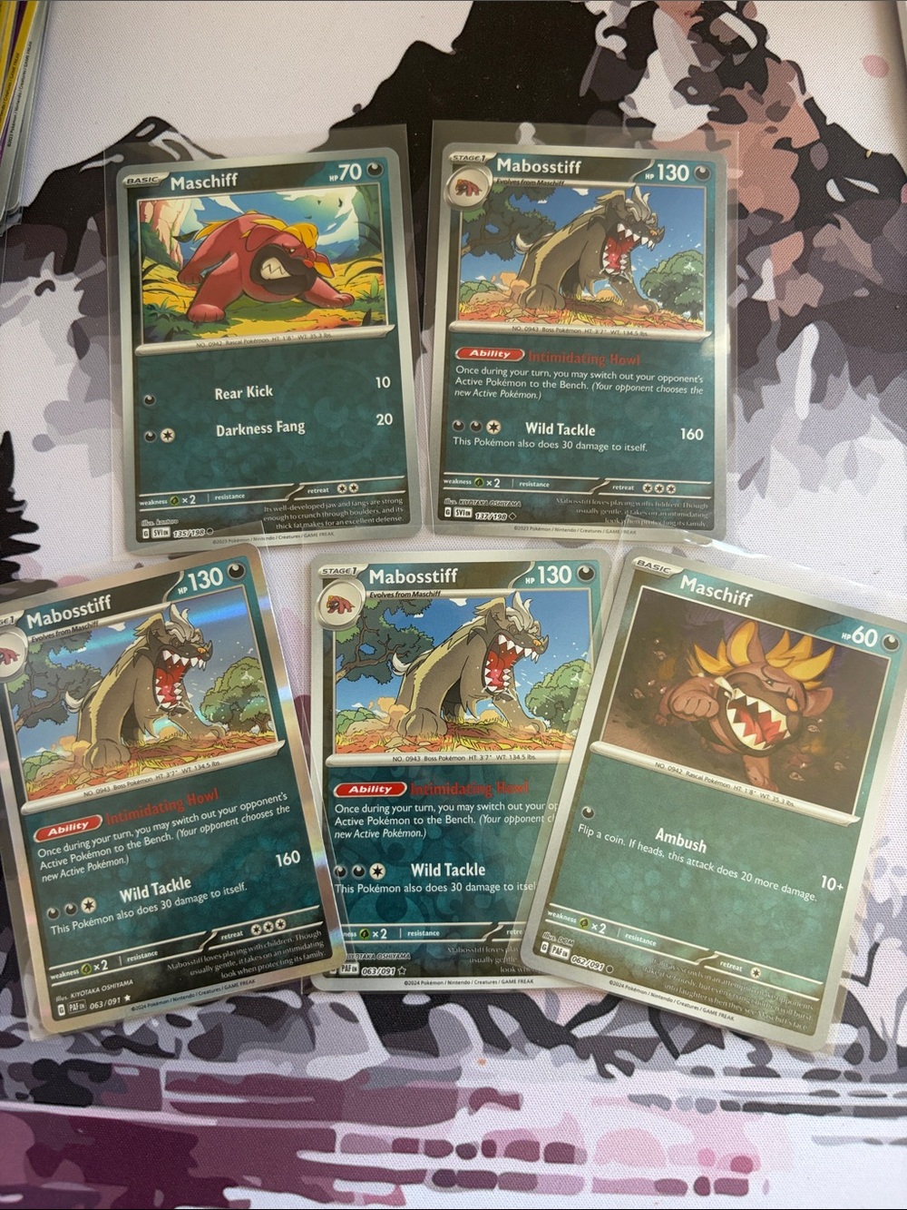 Maschiff & Mabosstiff Pokémon Evolution Reverse Holo Card Lot 🐶 | 5 Cards ✨5/$2